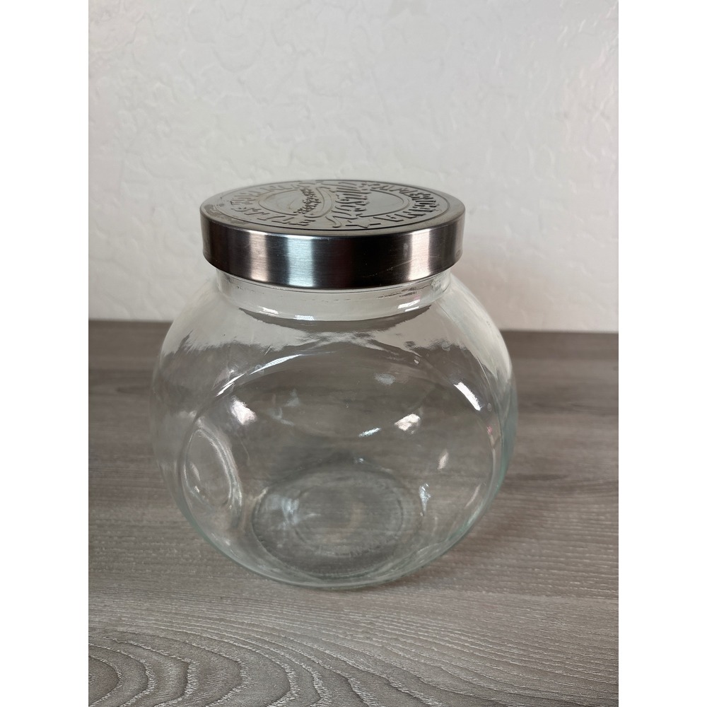 Mason Craft & More Vintage Style Tilted Glass Storage Jar 96 oz with Lid - Picture 5 of 5